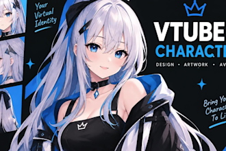 design a custom anime vtuber model and avatar