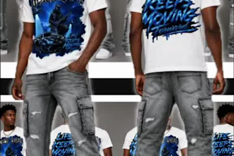 design tshirt graphics with mockups