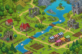 create 2d top down tileset map sprite sheet rpg game map indie props assets