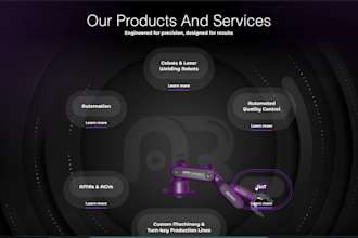 create a 3d animated landing page with threejs