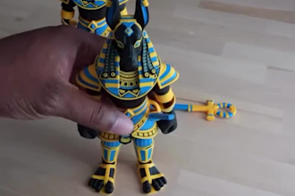 sculpt 3d articulated flexi toy, animal model, articulated bjd for 3d printing