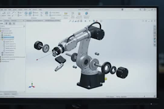 design robotic arms, robot parts, drones and uavs in 3d cad