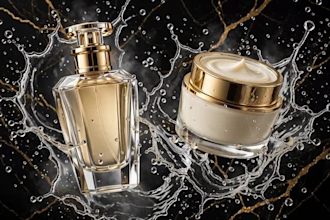 create luxury 3d perfume and cosmetic animation
