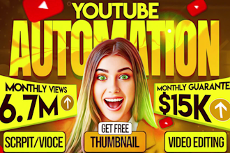 build youtube automation channel make top 10 faceless videos, cashcow videos