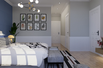 design your bedroom interior with realistic renders