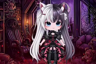 design chibi vtuber anime pngtuber vtuber rigging live2d avatar