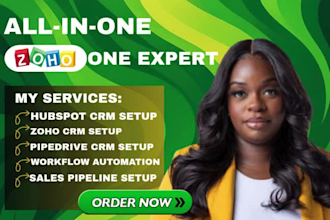 setup hubspot crm zoho crm pipedrive workflows automation integration