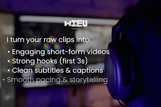 edit engaging short form videos for reels and shorts