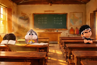 create funny 3d cartoon comedy animation video