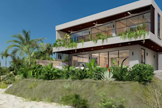 do photorealistic 3d exterior house rendering and villa design