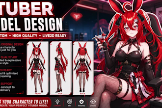 live 2d vtuber model rigging vtuber redesign, toggle for vtube studio,rig pro