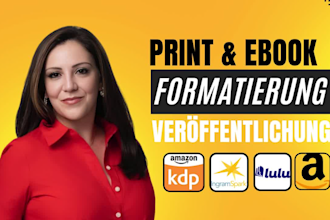 tun amazon KDP buchverlagswesen, ebook formatierung und buchcover gestaltung