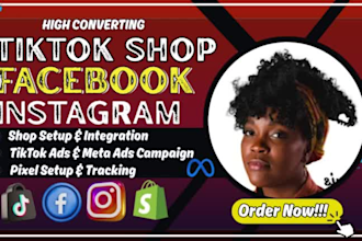 setup tiktok shop facebook and ig shop, tiktok ads meta ads for ecommerce growth