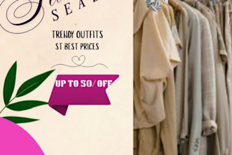 design professional boutique social media posts, fashion