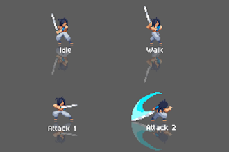 create pixel art characters and sprite sheet animations