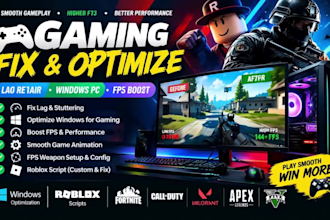 optimize gaming fix lag repair windows PC fps animation,fps weapon roblox script