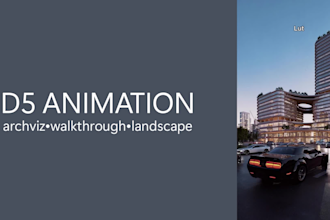 create cinematic d5 render architectural exterior animation fast