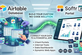 airtable database and softr portal