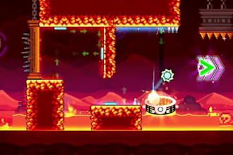 create professional geometry dash layout, solo level, decoration and collab part