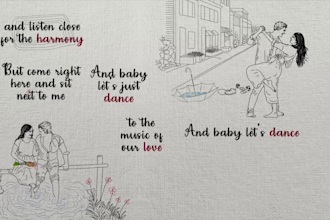 make a creative hand drawn music lyric video for your music video