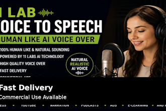 create human like ai voice over using elevenlabs
