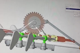 create a 3d cad model and mechanism of a mechanical assembly