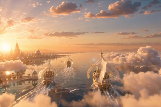 create a cinematic ambient music video for sleep and relaxation