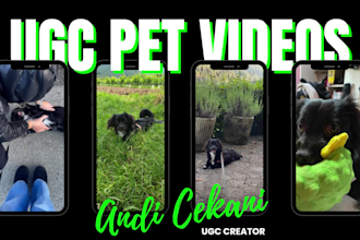 create premium ugc pet videos featuring my dog