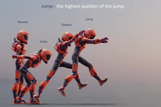 create 3d game character idle, walk, run and jump animation in blender