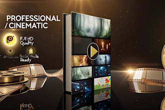 create a cinematic book trailer or promotional video