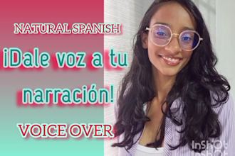 record a natural and latin voice over in spanish