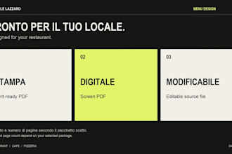 design or redesign a restaurant or cafe menu for print and digital