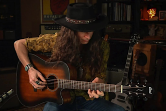 record folk, blues and country fingerstyle acoustic guitar
