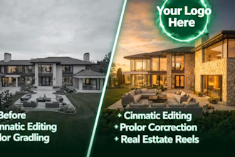 edit cinematic real estate video property reels drone listing video in 24 hours