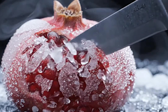 create satisfying ai asmr crystal fruit cutting videos
