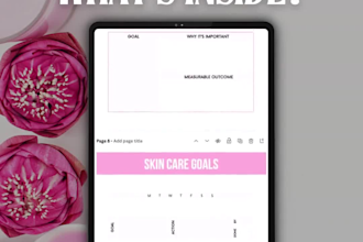 design luxury beauty planner skincare workbook guide and journal