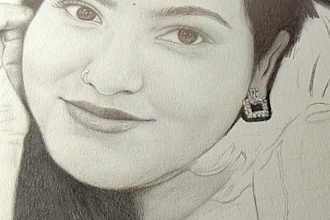 draw a realistic handmade pencil sketch from photo