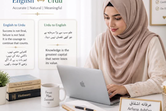 translate urdu to english and english to urdu professionally