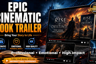 make an epic cinematic book trailer for you