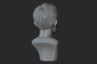 sculpt a custom action figure head, portrait bust and stl for 3d printing 3d toy