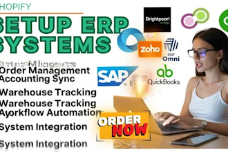 setup erp systems sap brightpearl acumatica odoo quickbooks cin7 zoho fishbowl