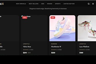 design and develop a modern shoes ecommerce website