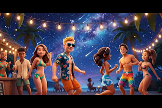 create a cinematic ai animated 3d music video