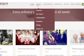 funeral home website, memorial website, funeral service website, cremation