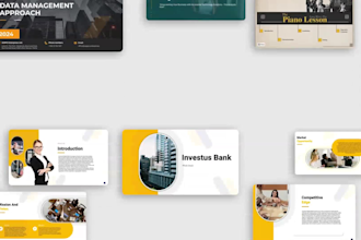 design a modern investor pitch deck PPT presentation
