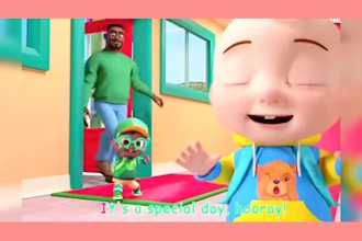 do pixar ai animation, cocomelon style, nursery rhymes, kids learning video