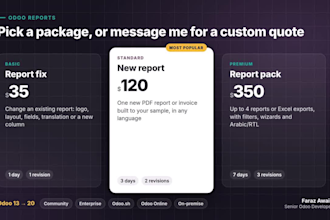 create custom odoo qweb PDF reports, invoices and excel exports