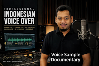 record a professional indonesian male voice over