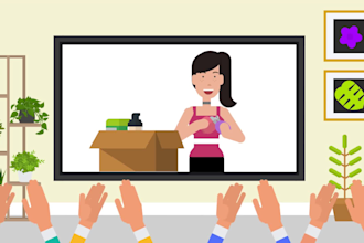 create animated explainer elearning course video and training video