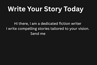 be your expert ghostwriter for fiction and short stories